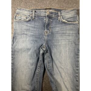 Hudson Women's Mid-Rise Raw Hem Ankle Skinny‎ Jeans Size 29